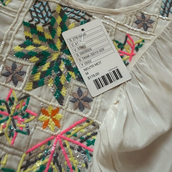 Anthropologie Embroidered White Blouse •NWT• - Picture 4 of 7